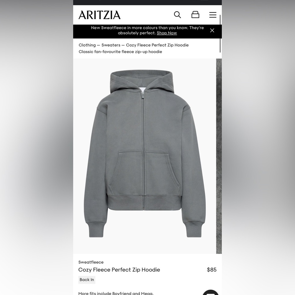 TNA Sweatfleece Perfect Fit hoodie
